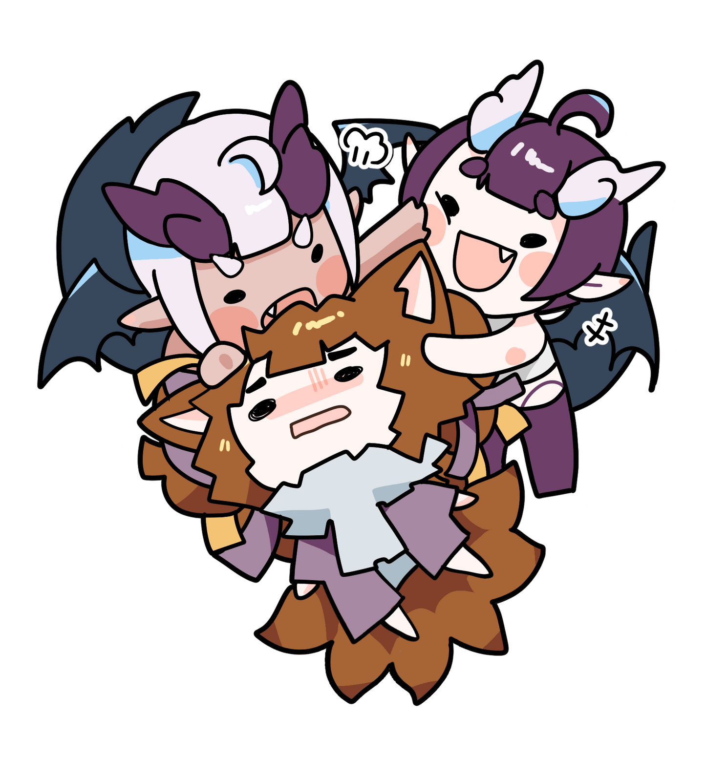 Chibi Cal, Lav and Yobi Sticker Big - Yeougui - Stickers