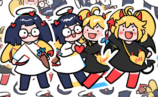 Dami and Mephi / Angel and Devil Stickerset